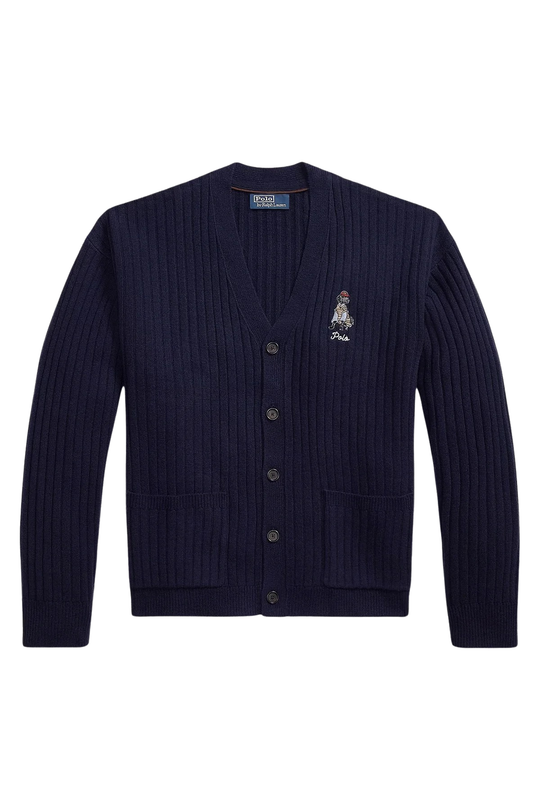 Relaxed Fit Bear Örgü Yün Triko Ceket