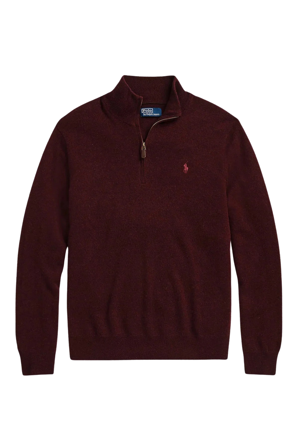 Dik Yaka Yarım Fermuarlı Örgü Yün Triko Kazak