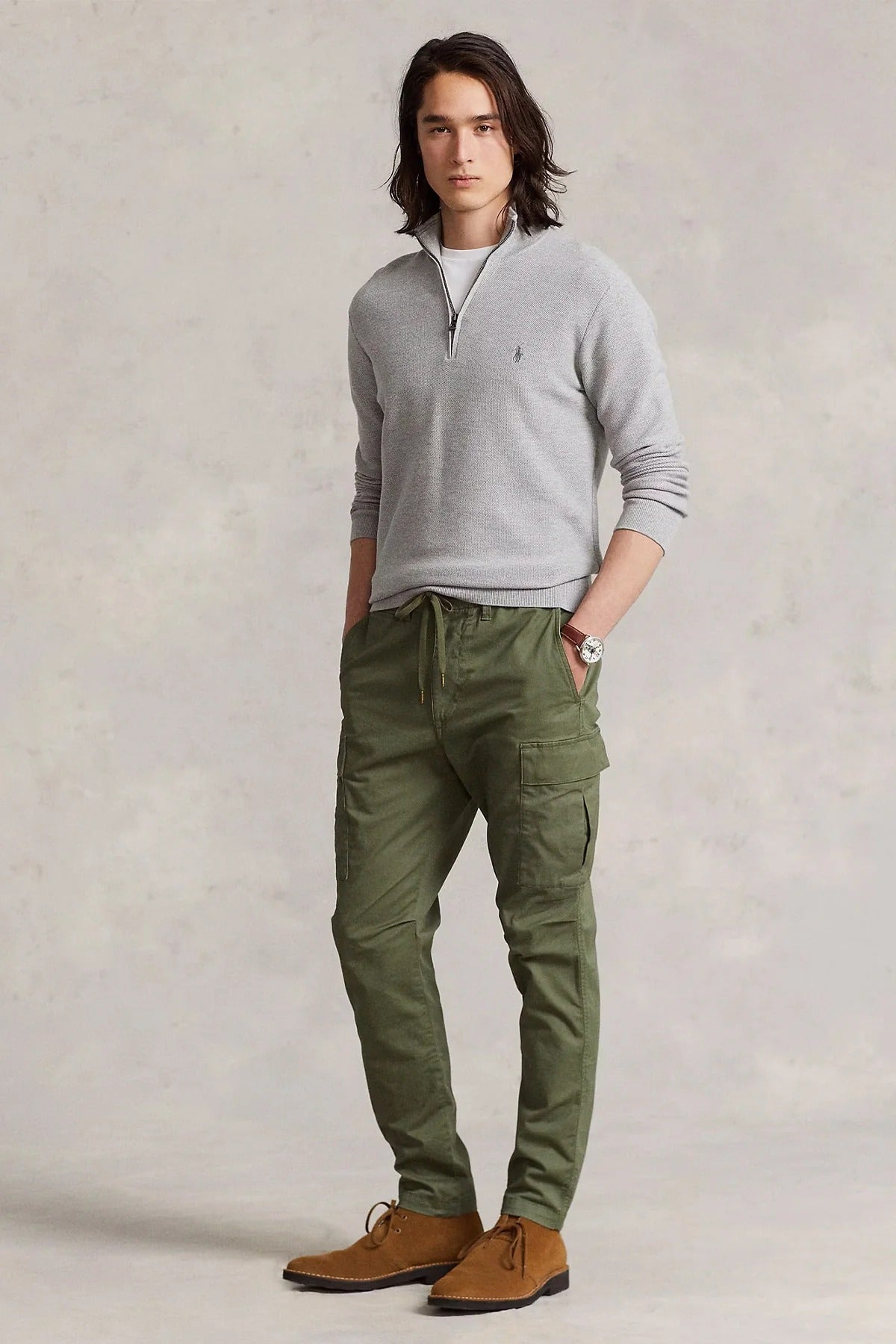 Yarım Fermuarlı Regular Fit Örgü Triko