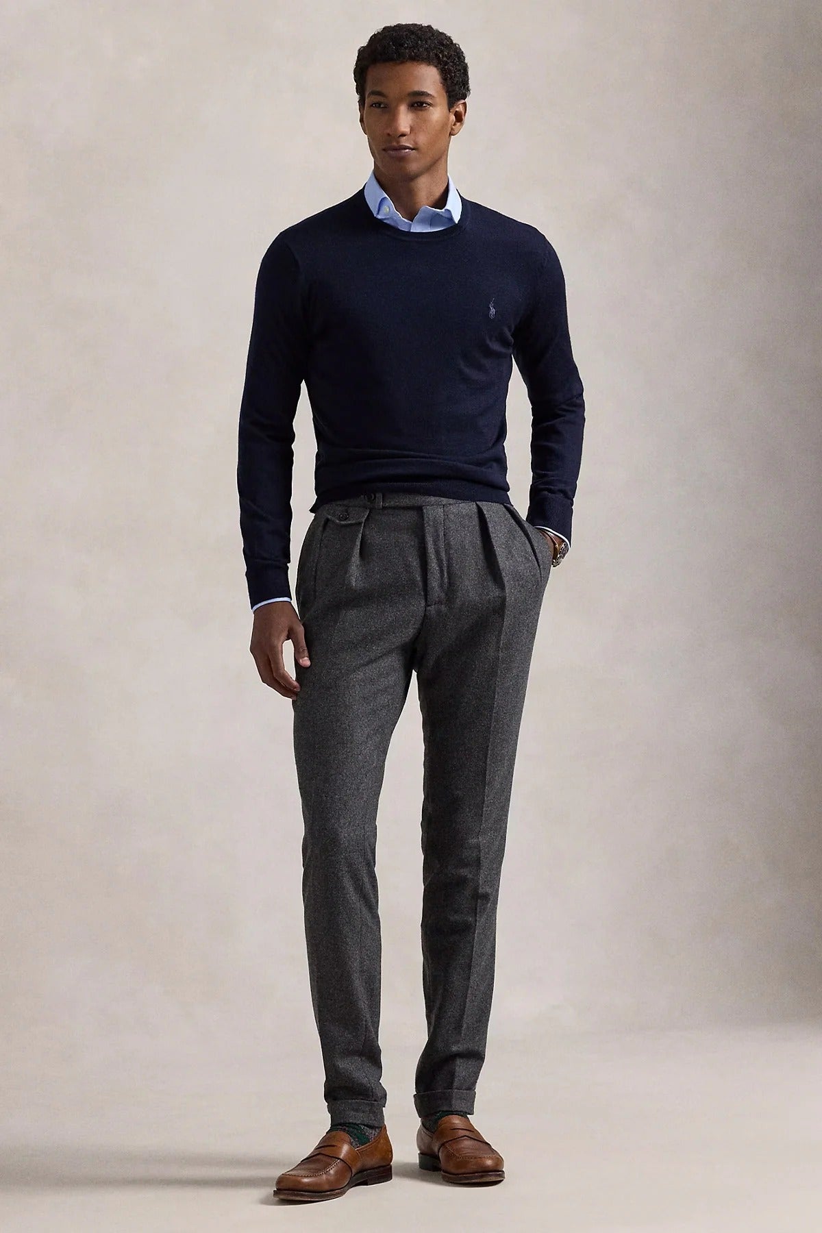 Slim Fit İnce Örgü Yün Triko