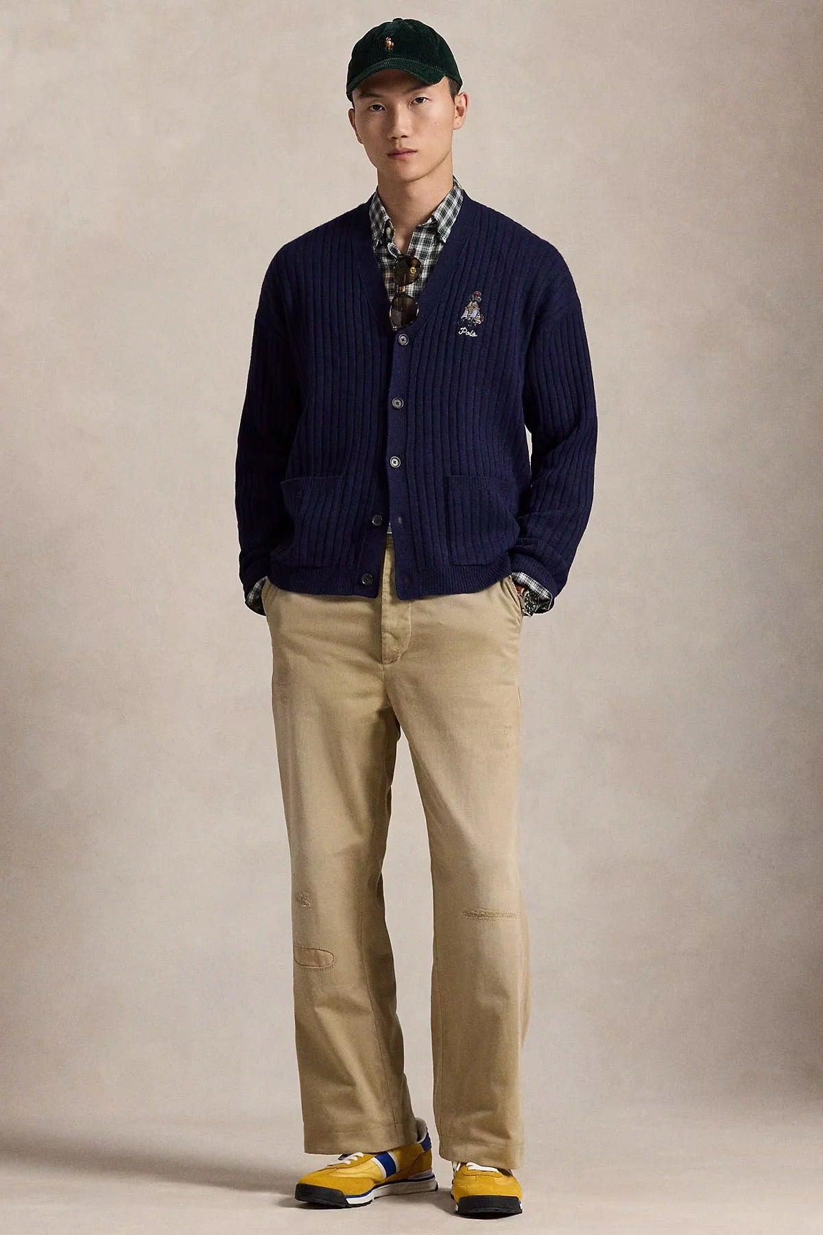 Relaxed Fit Bear Örgü Yün Triko Ceket