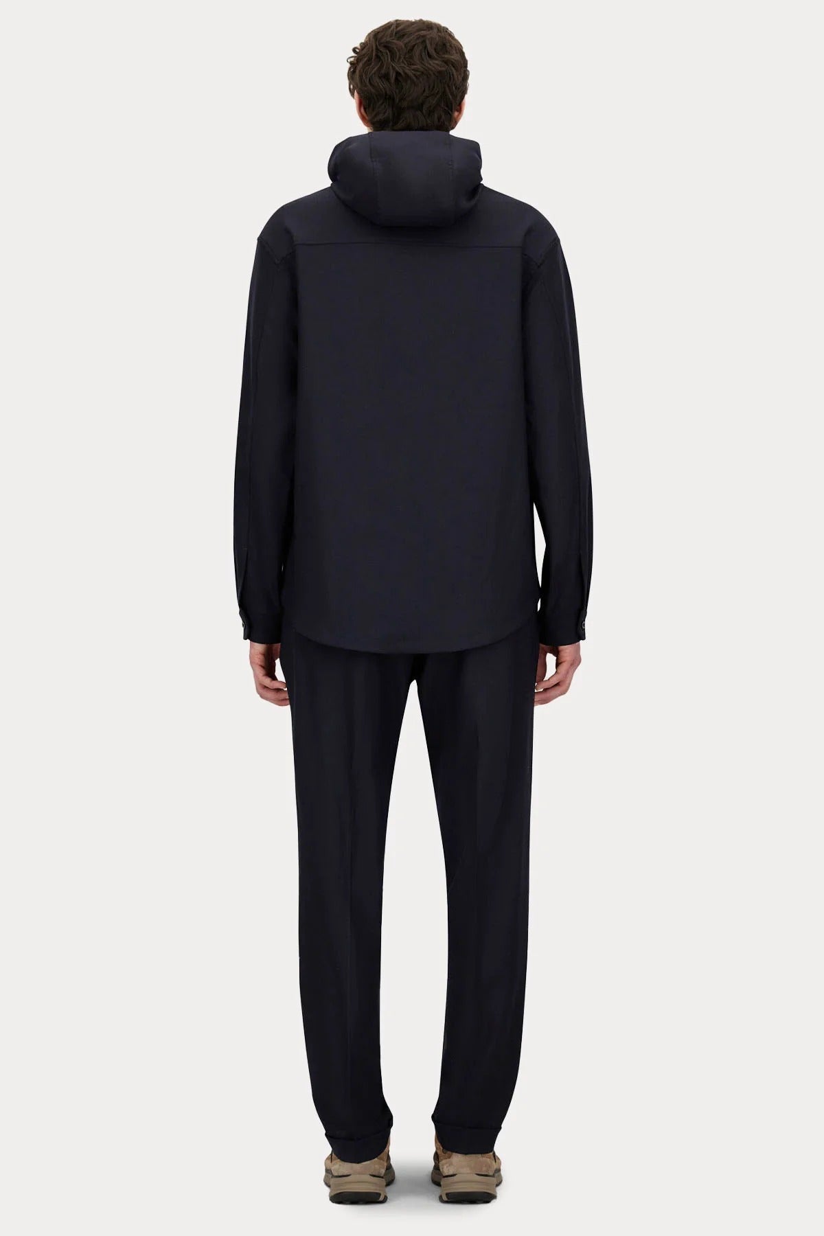 Rahat Kesim Tek Pile Duble Paça Yün Pantolon