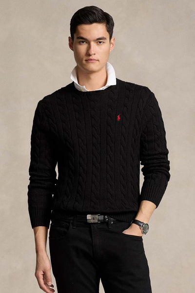 Yuvarlak Yaka Saç Örgü Triko Kazak