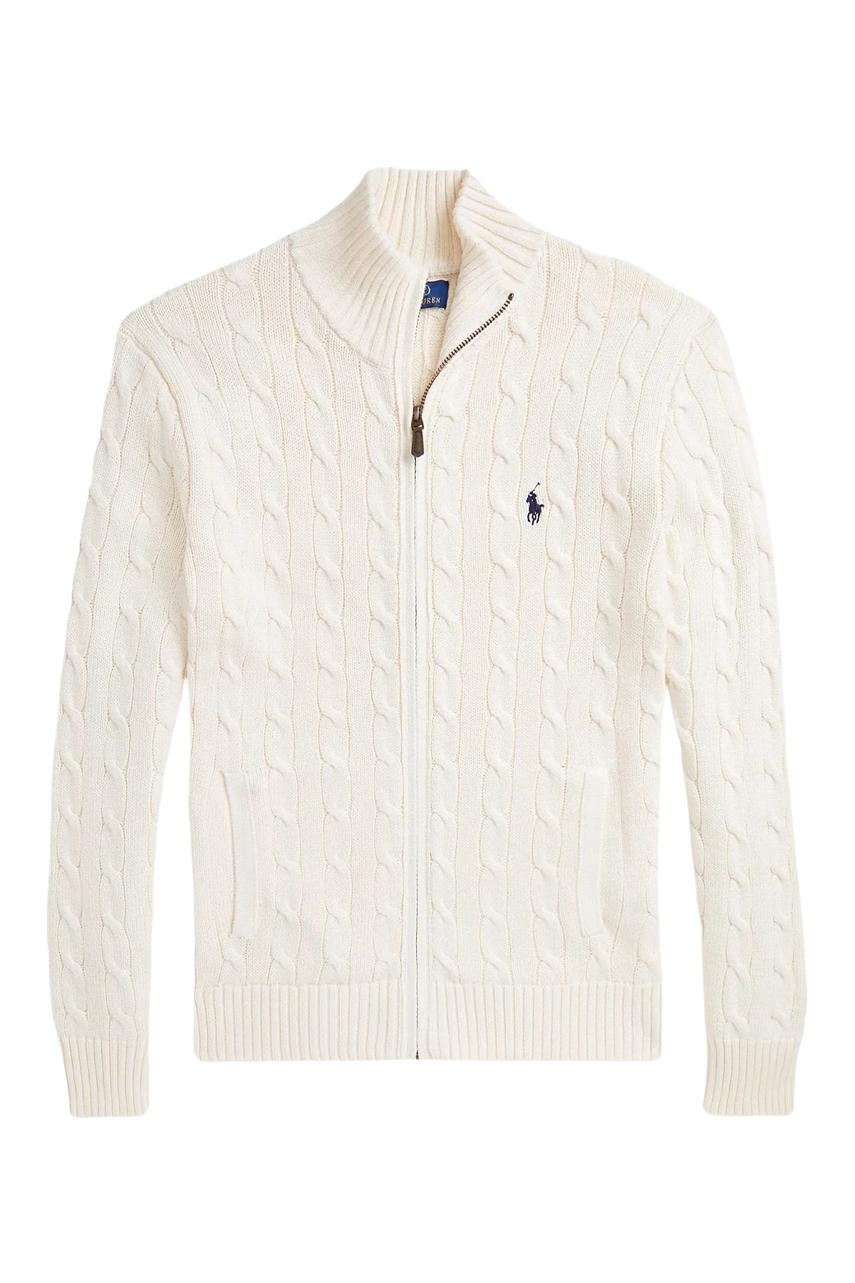 Dik Yaka Saç Örgü Triko Ceket