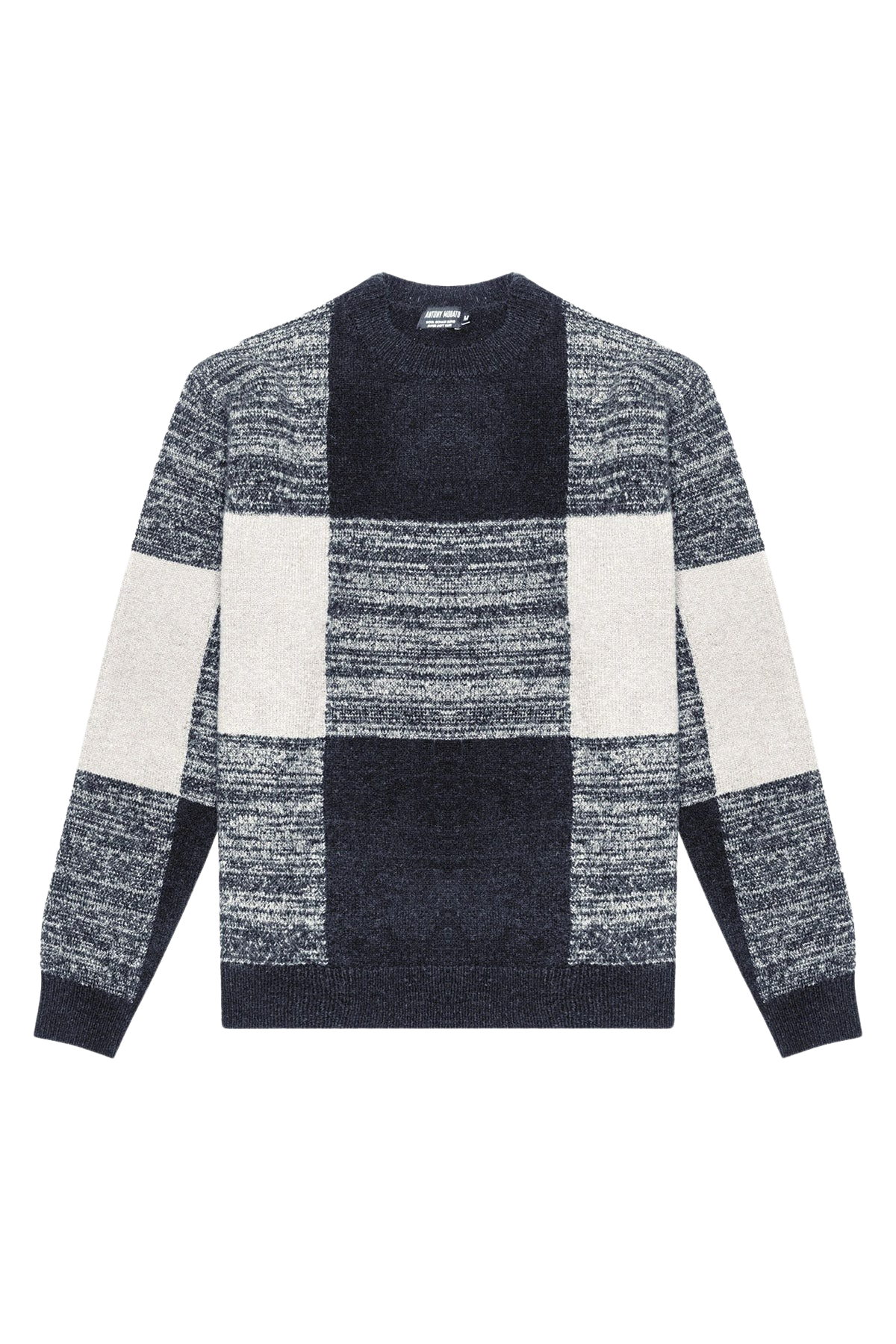 Yuvarlak Yaka Desenli Triko Kazak