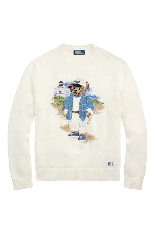 Relaxed Fit Bear Örgü Triko Kazak