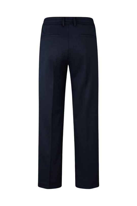 Rahat Kesim Lastikli Yün Pantolon - Lacivert