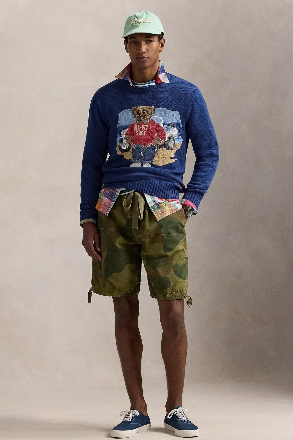 Relaxed Fit Bear Örgü Triko Kazak