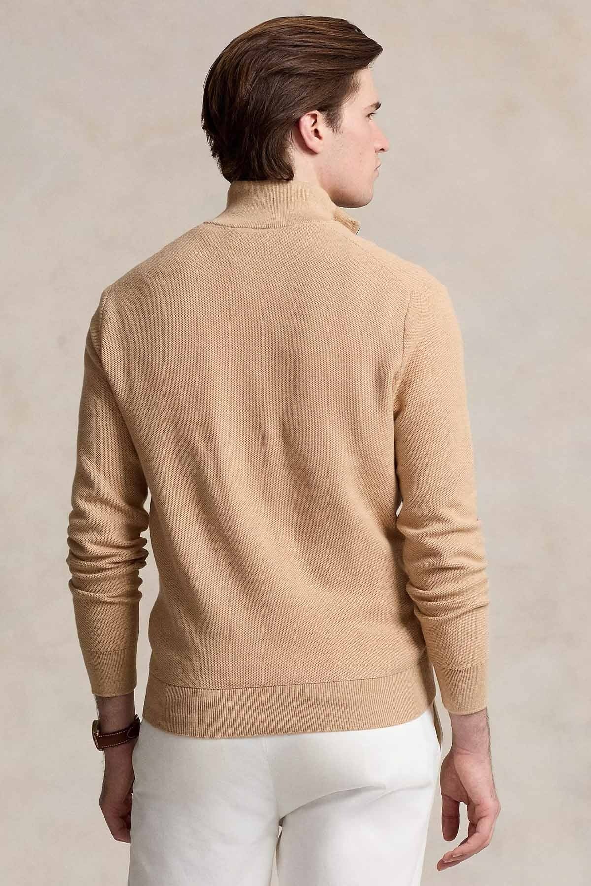 Regular Fit Perkins Yaka Örgü Triko Kazak