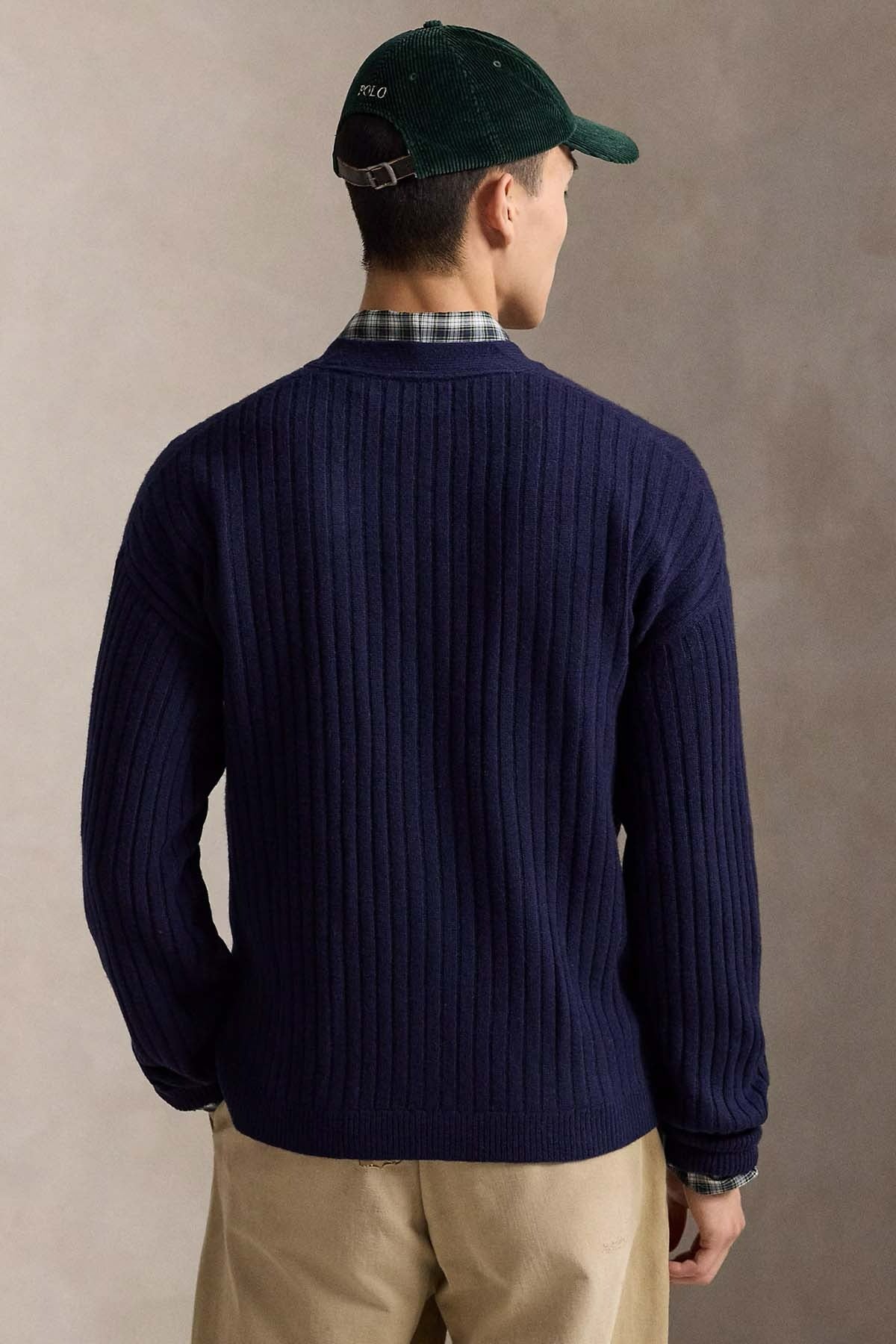 Relaxed Fit Bear Örgü Yün Triko Ceket