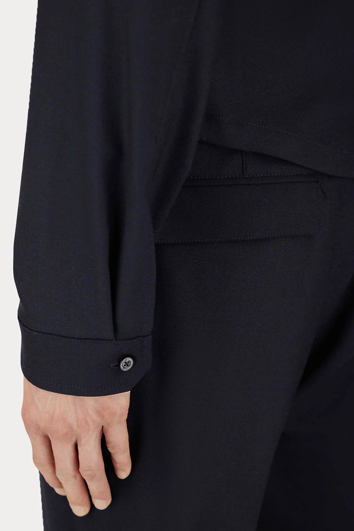 Rahat Kesim Tek Pile Duble Paça Yün Pantolon